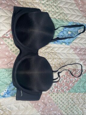 Calvin Klein Black Convertible Padded Strapless Bra